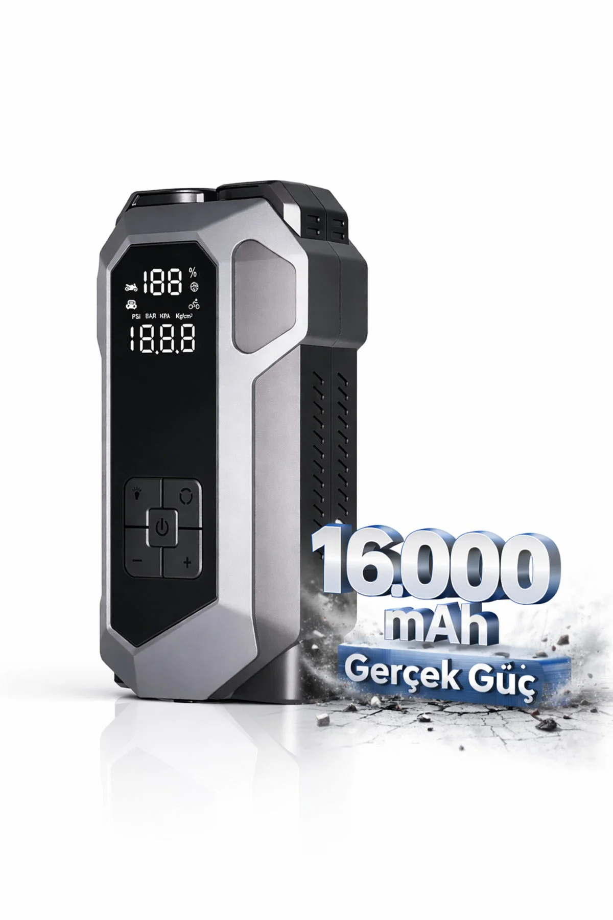 Jump Starter 4in1 16000mAh - Taşınabilir Araba Başlatma Cihazı