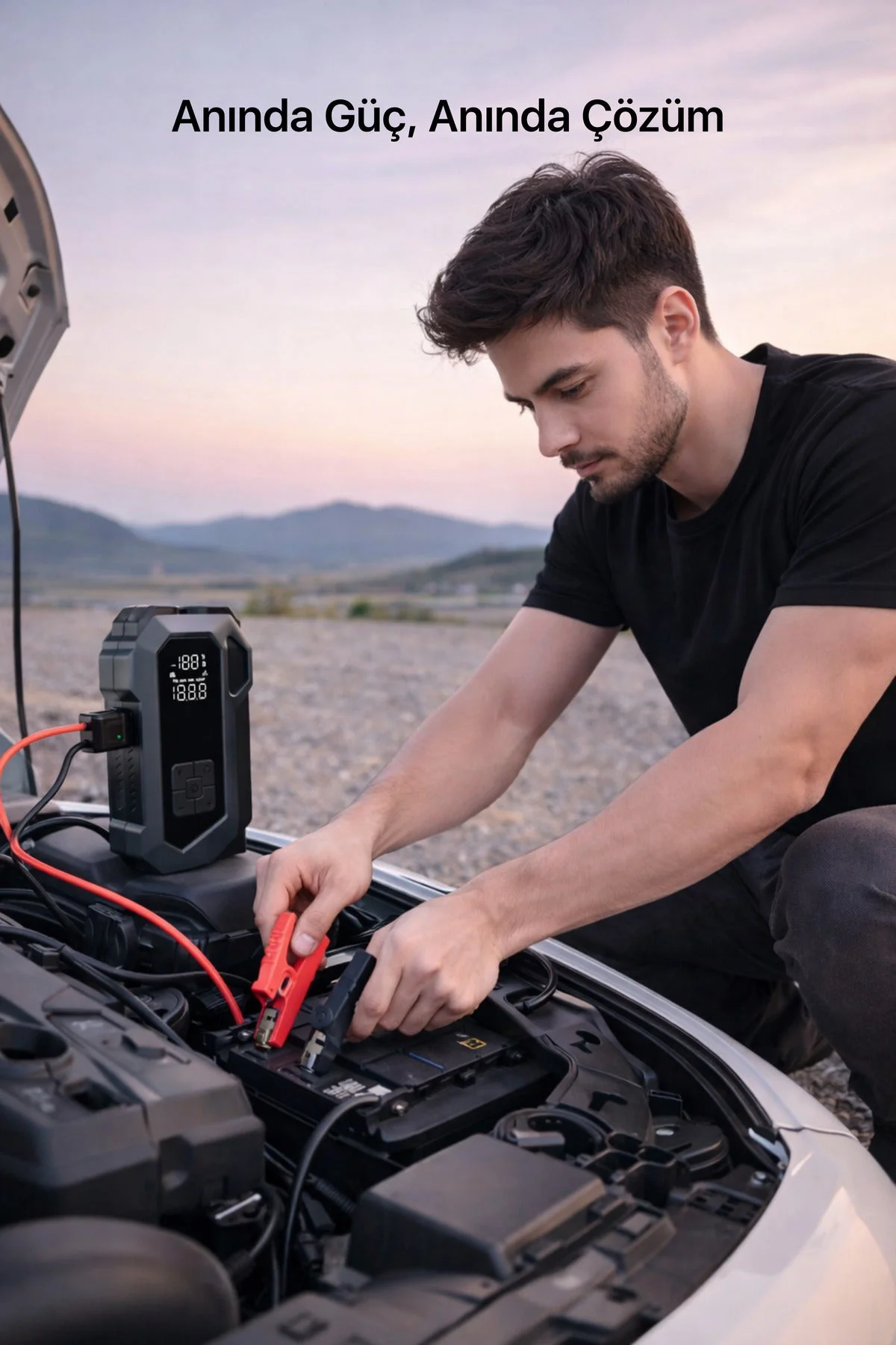 Jump Starter 4in1 16000mAh - Taşınabilir Araba Başlatma Cihazı