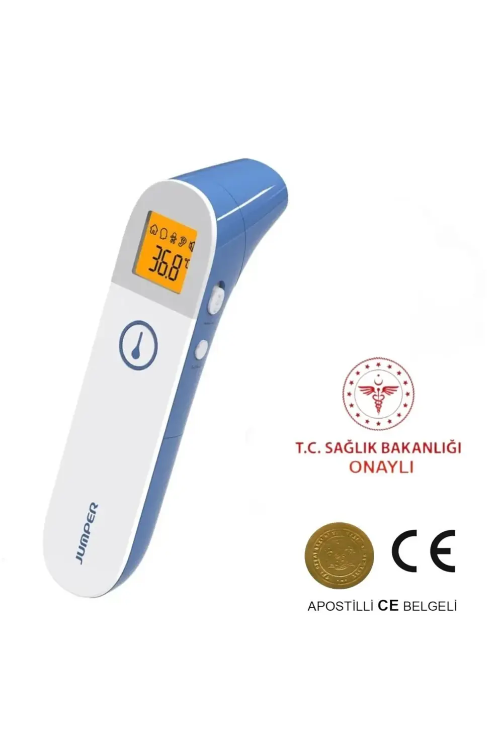 Jumper Temassız Ateş Ölçer Alından Ve Kulaktan , Çocuk Yetişkin V