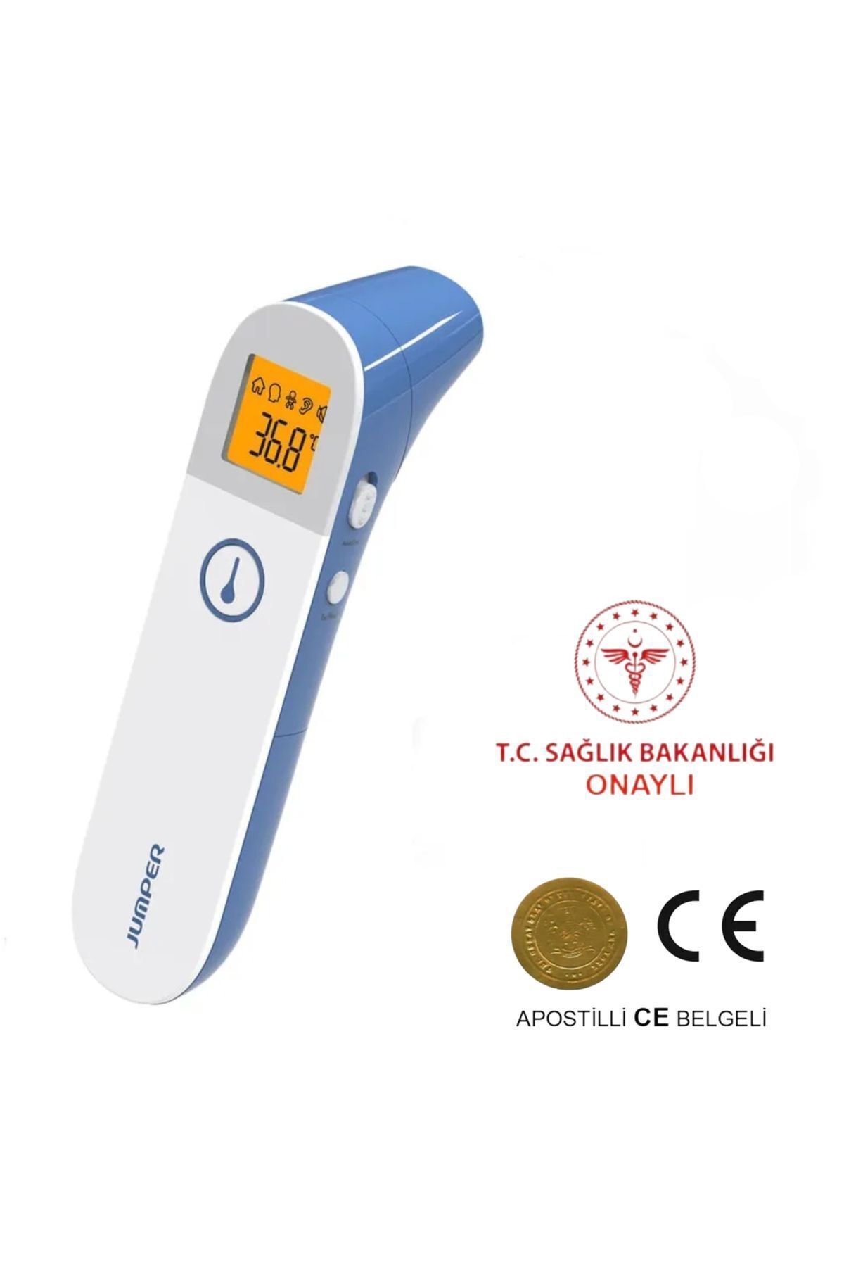 Jumper Temassız Ateş Ölçer Alından Ve Kulaktan , Çocuk Yetişkin V