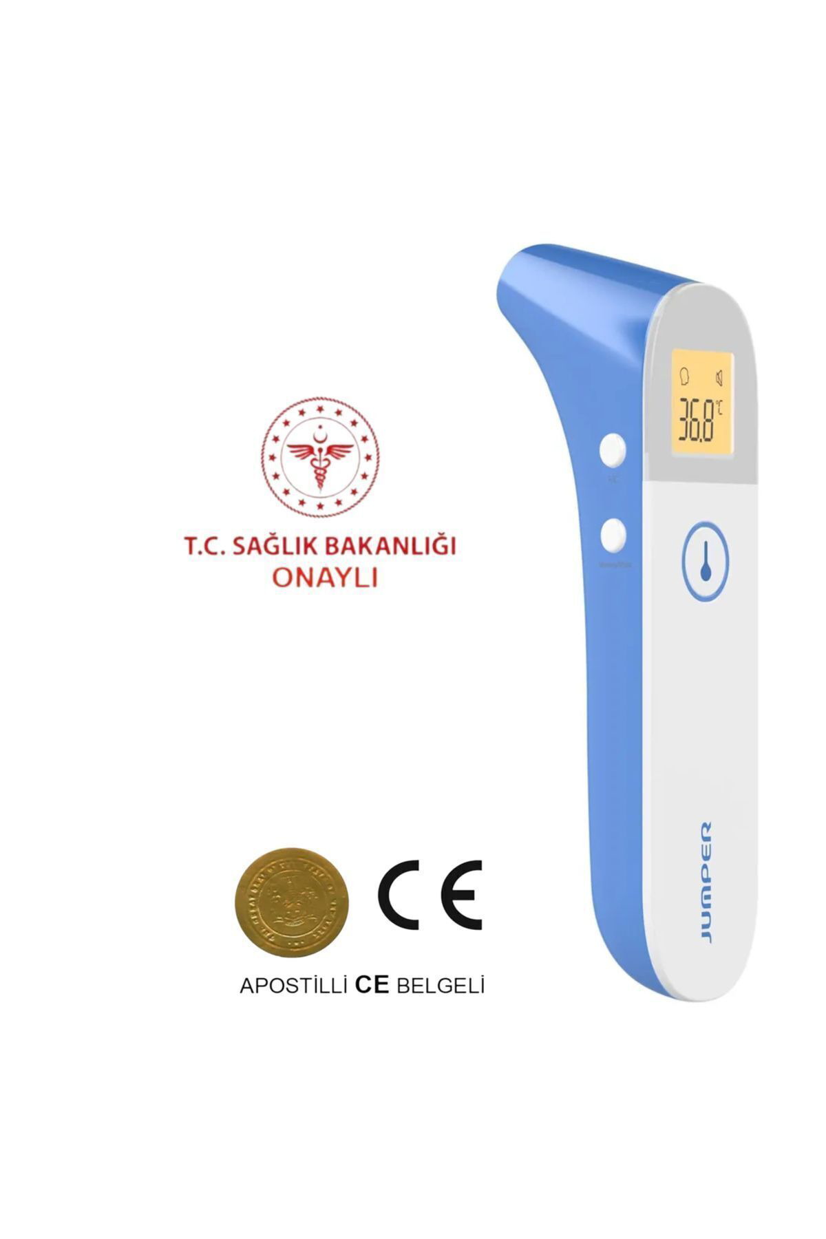 Jumper Medical Jumper Temassiz Ateş Ölçer Alindan Ve Kulaktan , Çocuk Yetişkin V