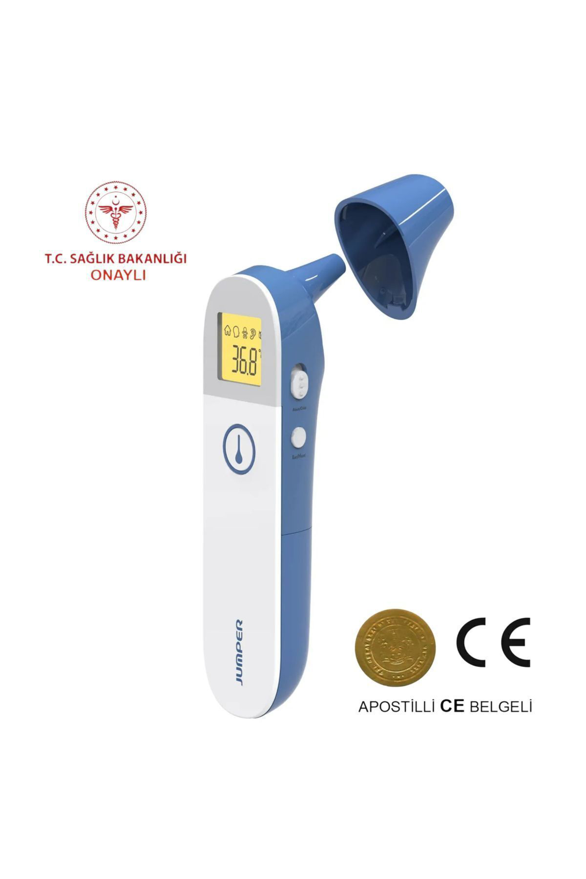 Jumper Medical Jumper Temassiz Ateş Ölçer Alindan Ve Kulaktan , Çocuk Yetişkin V