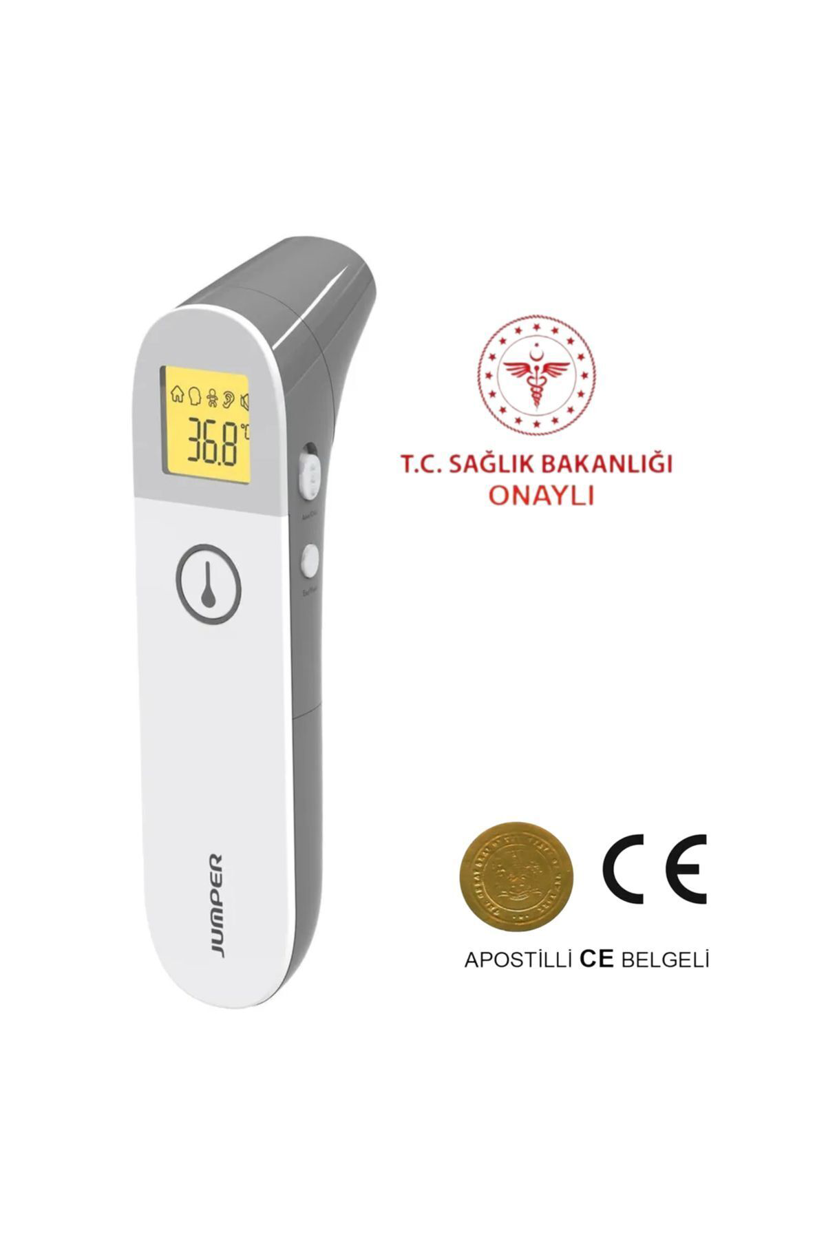 Jumper Medical Jumper Temassiz Ateş Ölçer Alindan Ve Kulaktan , Çocuk Yetişkin V