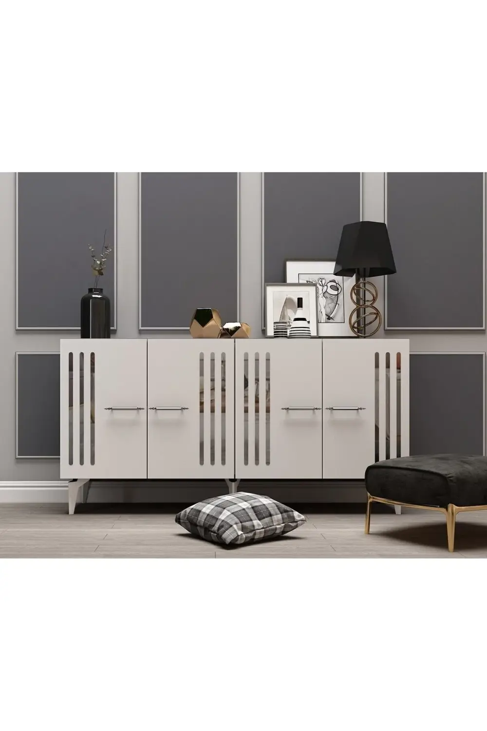 JUNES KONSOL BEYAZ-GÜMÜŞ