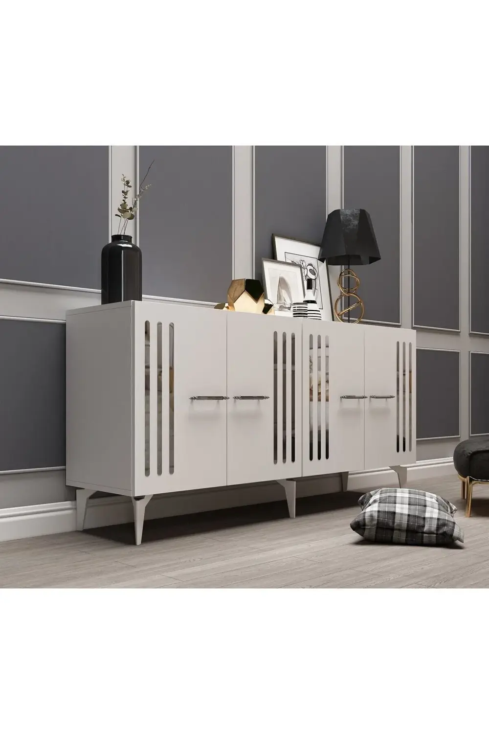 JUNES KONSOL BEYAZ-GÜMÜŞ