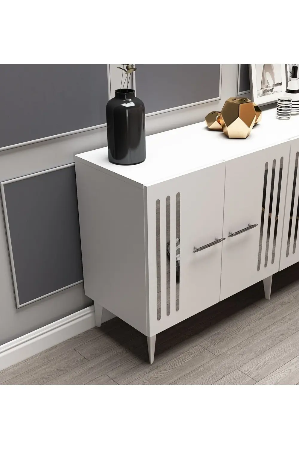 JUNES KONSOL BEYAZ-GÜMÜŞ