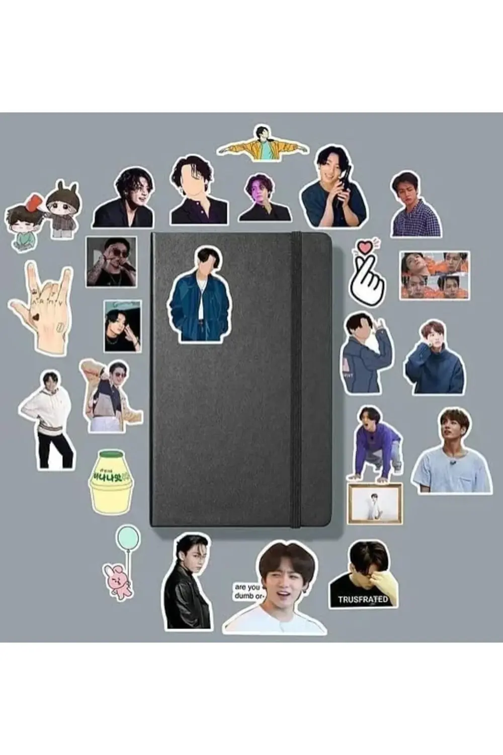 Jungkook Kpop/Bullet Journal Defter Çıkartma Ajanda Laptop Etiket