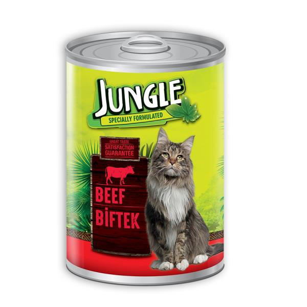 Jungle Biftekli Kedi Konserve 415 gr