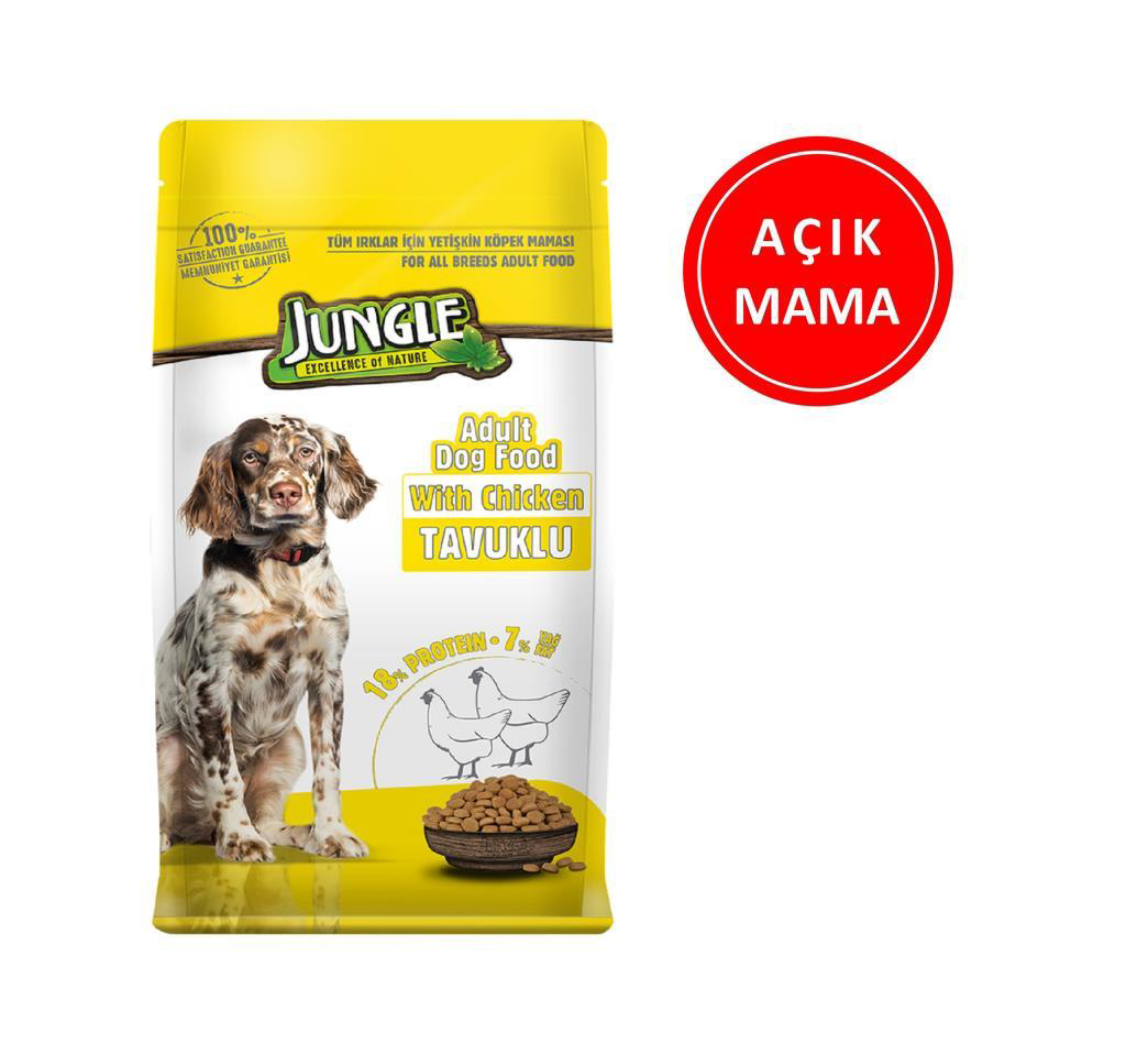Jungle Tavuklu Köpek Maması 1 kg AÇIK