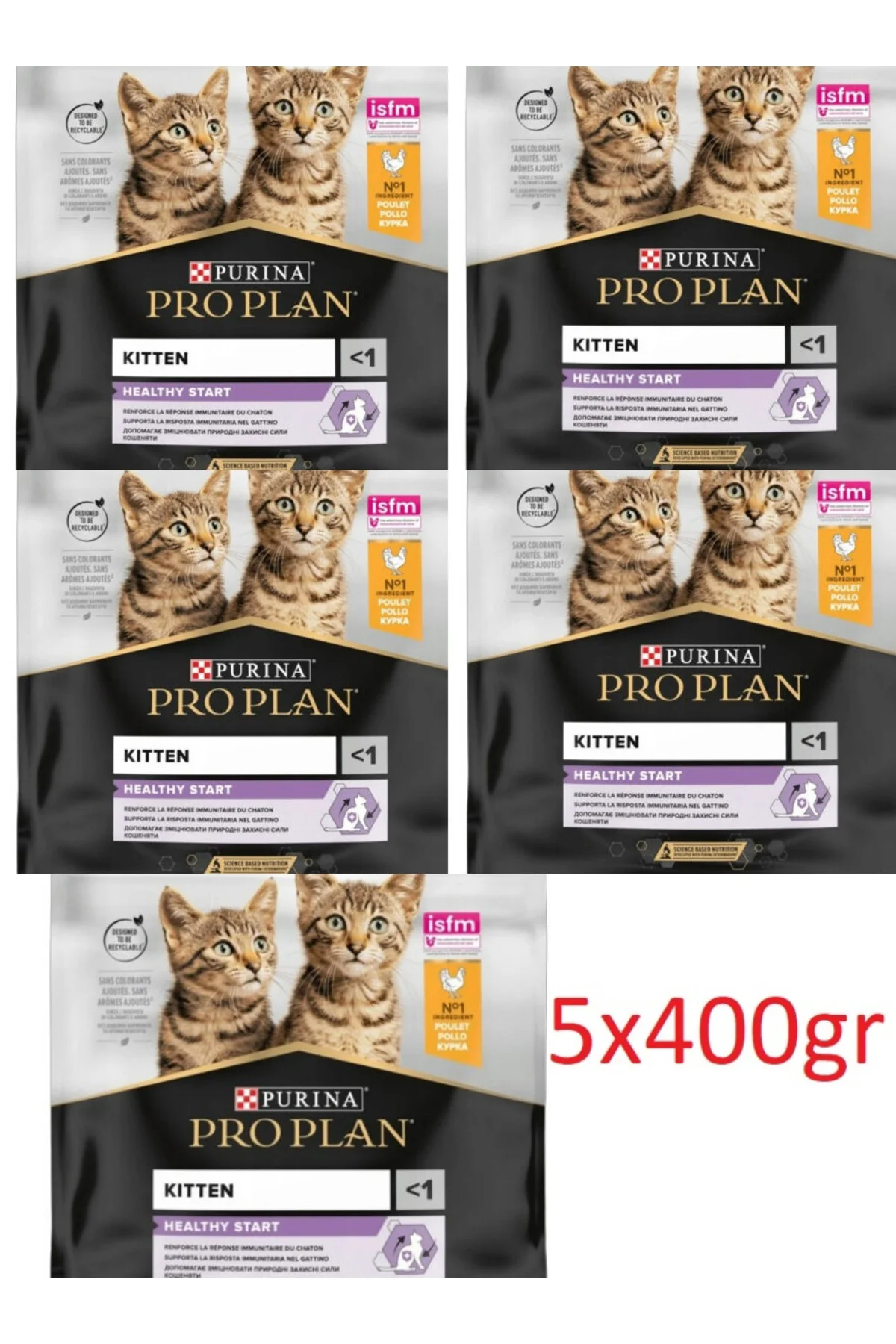 Junior Tavuklu Yavru Kedi Maması 5X400 Gr Junior Tavuklu Yavru Kedi Maması 5X400 Gr