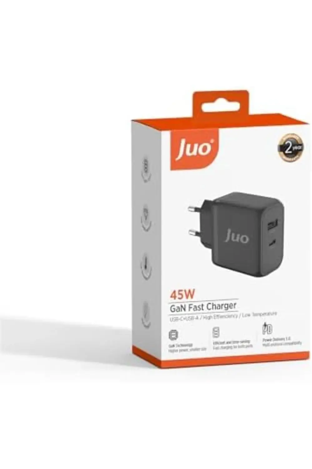 Juo 45W GaN USB-C + USB-A Şarj Aleti & iPad & & Uyumlu PD Type-C