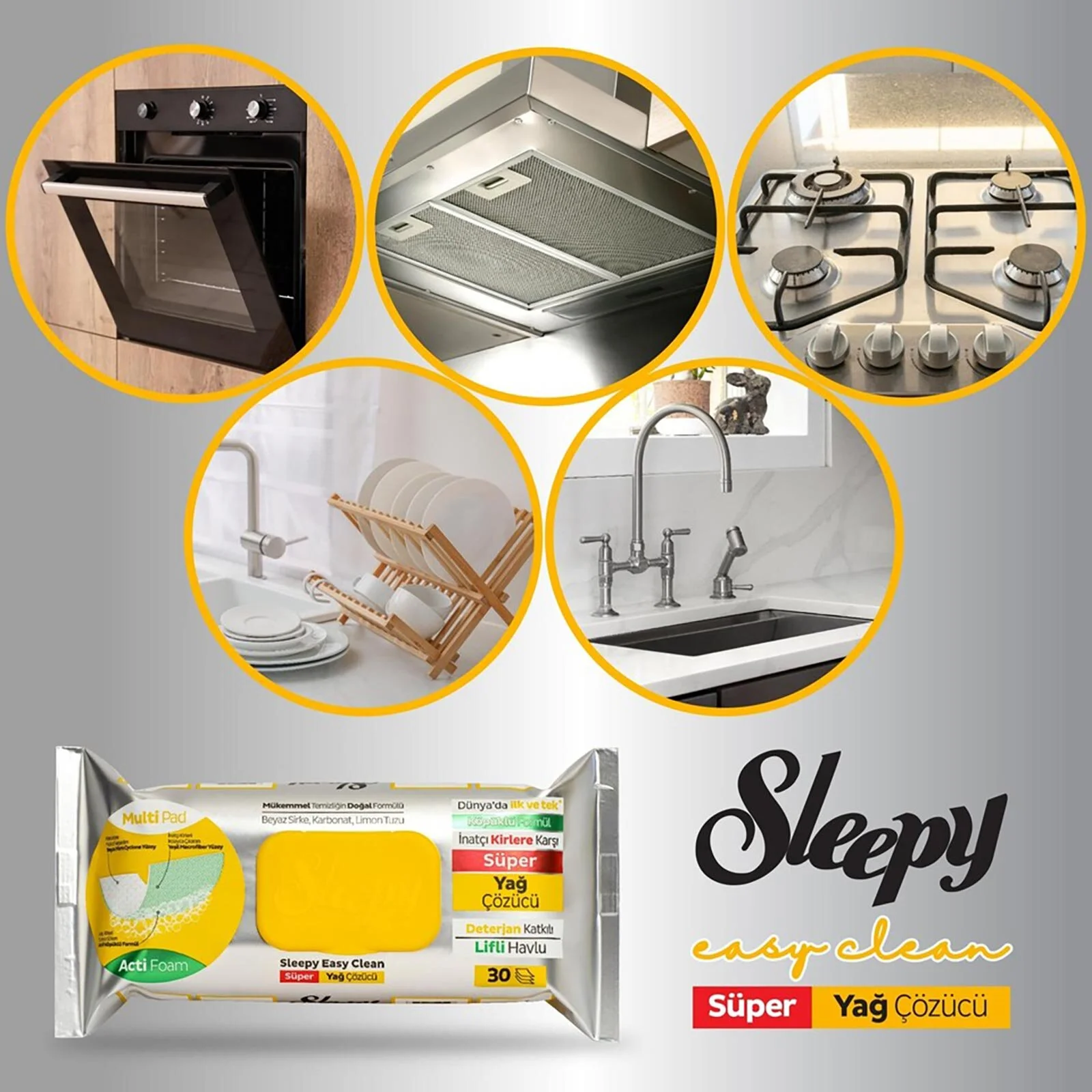 Just Cheap Store Sleepy Yüzey Temizlik Havlusu 30 Adet Yağ Çözücü Just Cheap Store Sleepy Yüzey Temizlik Havlusu 30 Adet Yağ Çözücü