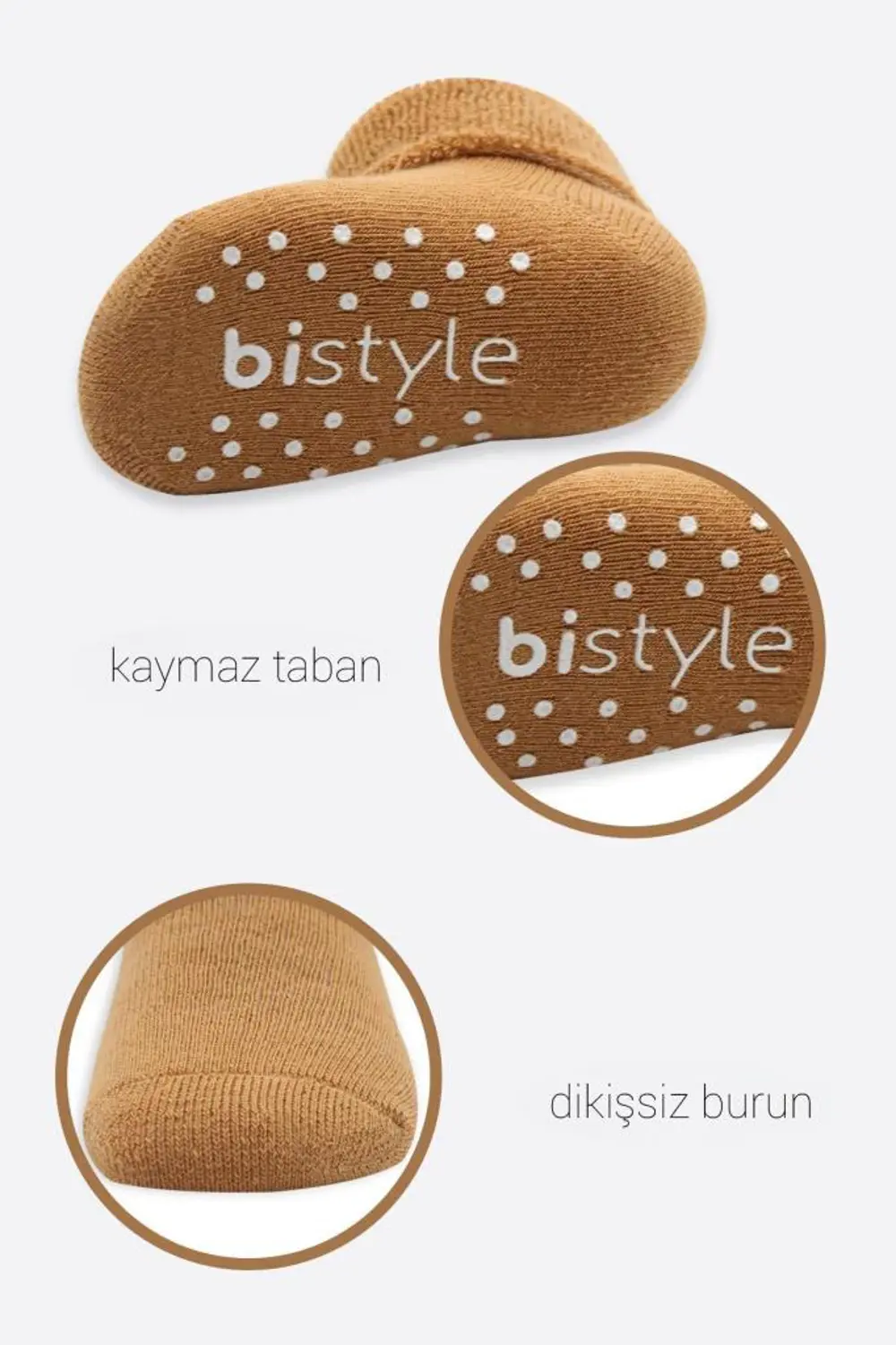Just Cheap Store Bistyle Çemberli Kaymaz Havlu Soket Çorap 2'Li B