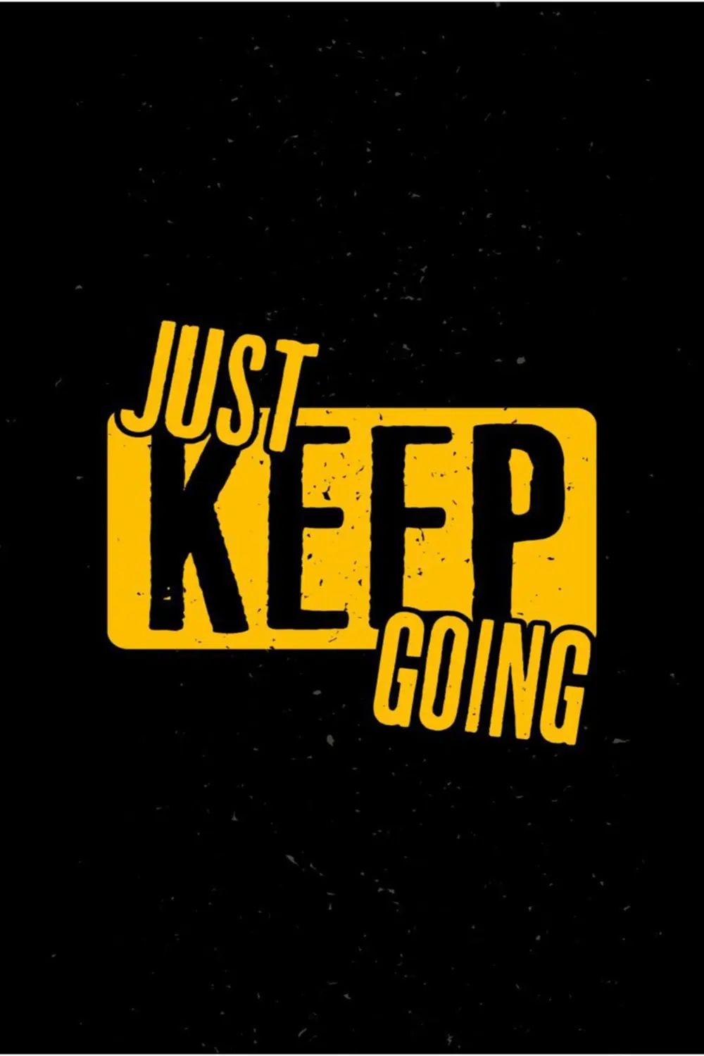 Just Keep Going - Motive Edici Mini Retro Ahşap Poster - Hbb