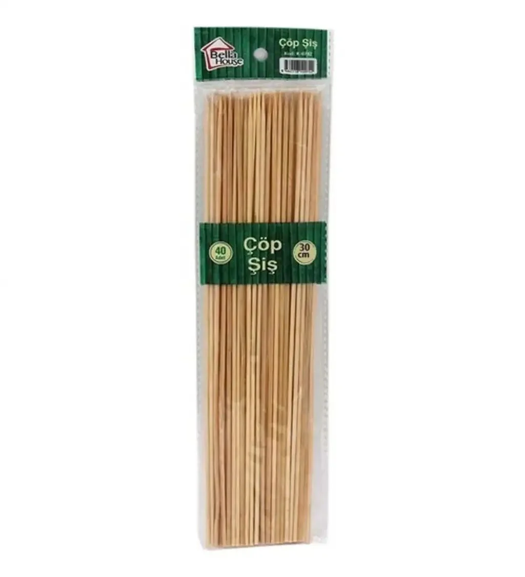 K-1629   Bella House Bambu Çöp Şiş 30cm 40li