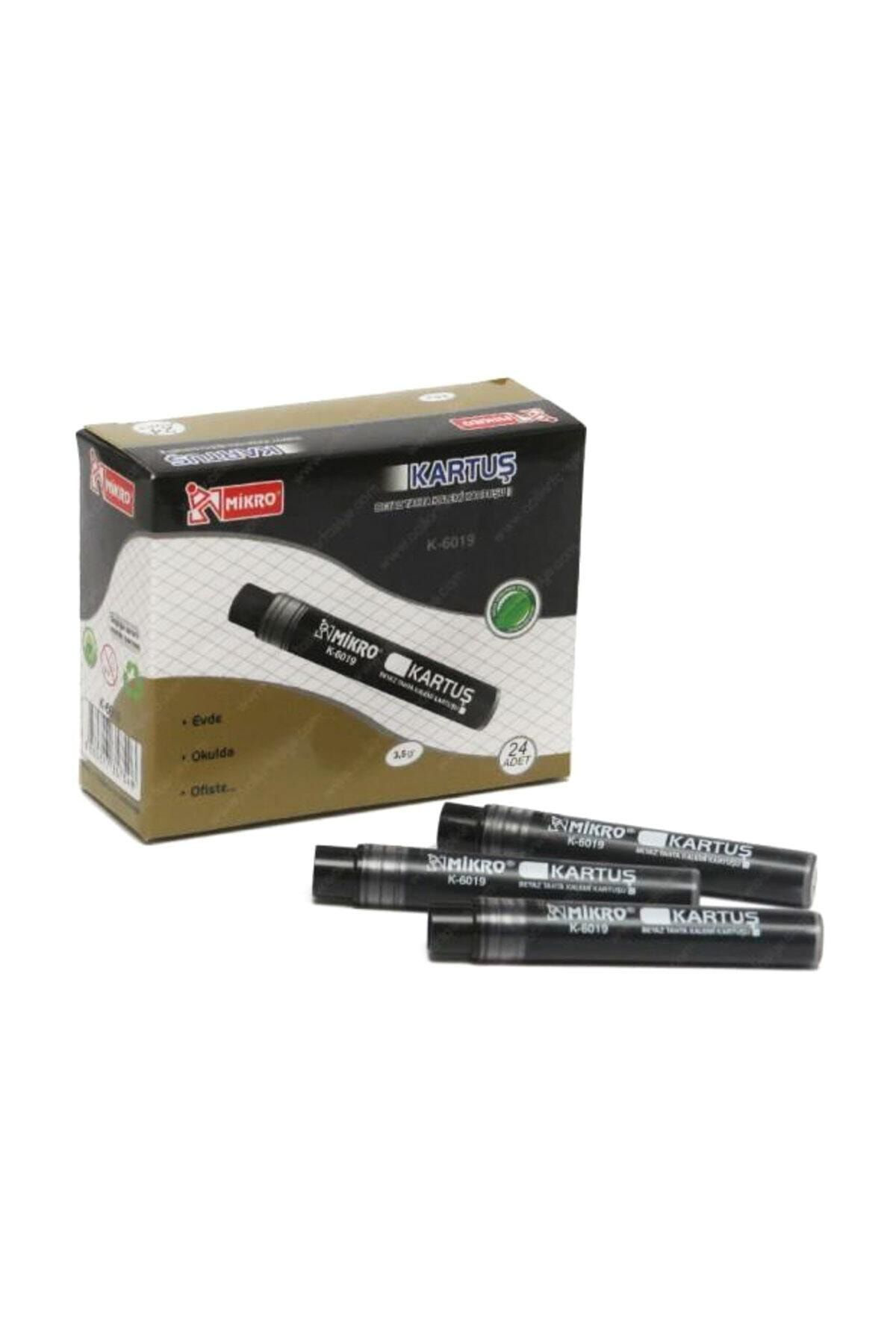 Mikro K-6019 Tahta Kalemi Kartuşu Siyah 24 Lü (1 Paket 24 Adet)