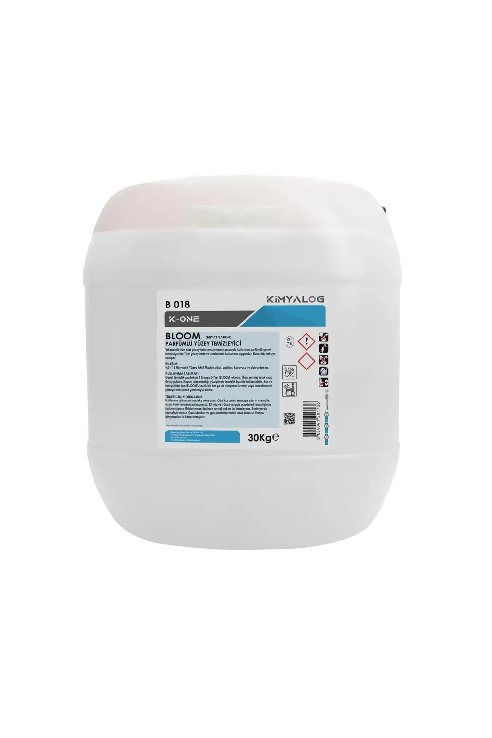 K-One Bloom Parfümlü Yüzey Temizleyici (Beyaz Sabun) 30 Lt