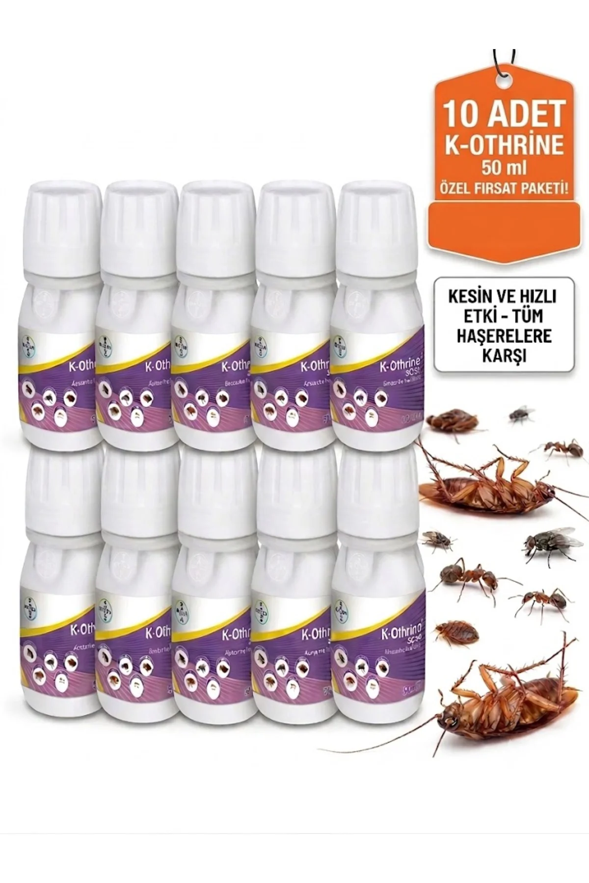 K-Othrine SC 50 ml X 10 adet (Kokusuz Genel Haşere İlacı - Hamamb