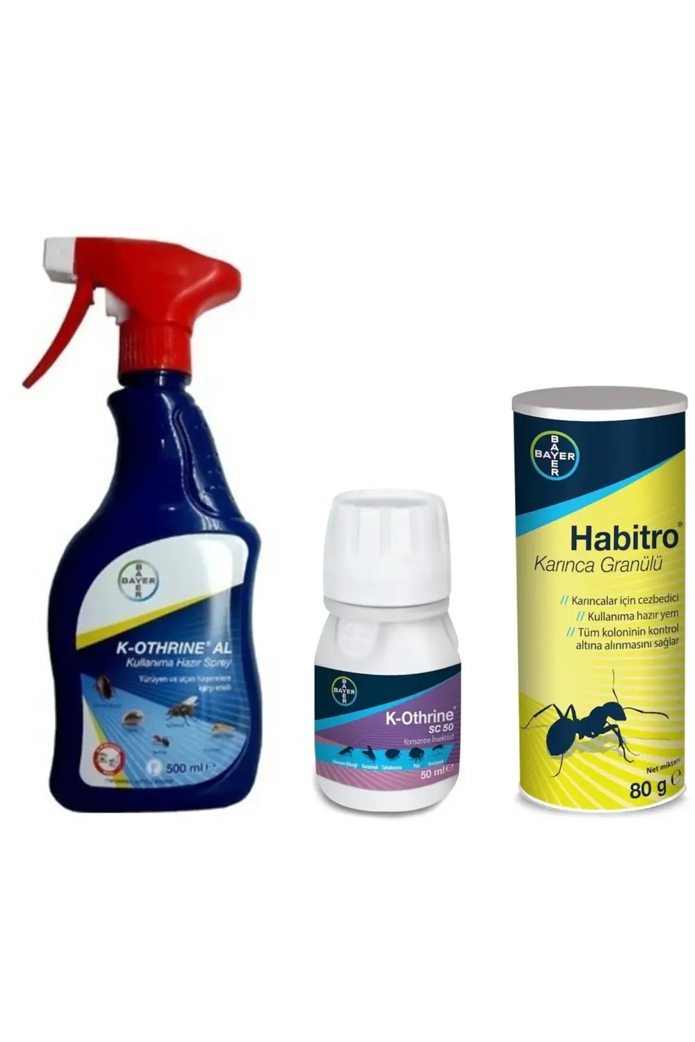 K-othrine Sprey 500ml + Habitro + Sc 50 ml Genel Haşere En Etkili