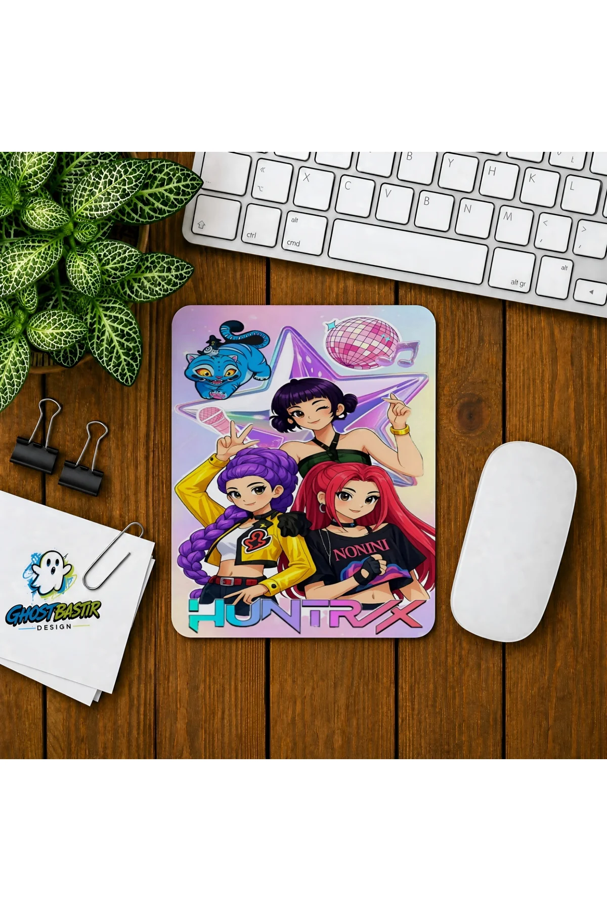 K-Pop Demon Hunters Baskılı Oyuncu Mousepad 0107