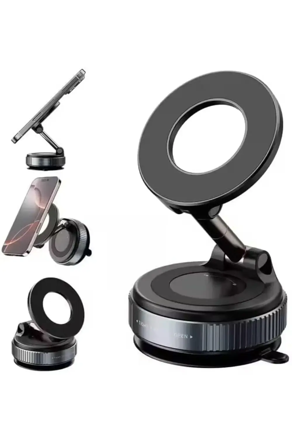 K007 X68 KATLANABİLİR 360 DERECE HER YÖNE DÖNEBİLİR VACUM MAGNETİ