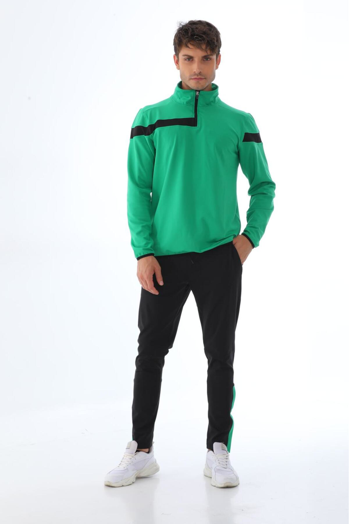 K18 K0101 Atrenman Eşofman Takimi Yeşil-Siyah