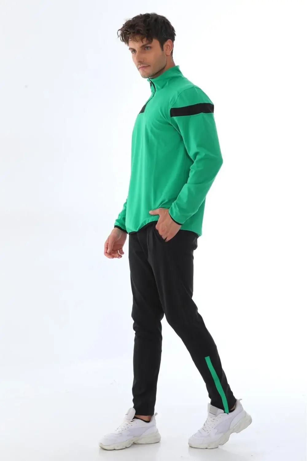 K0101 ATRENMAN EŞOFMAN TAKIMI Yeşil-Siyah