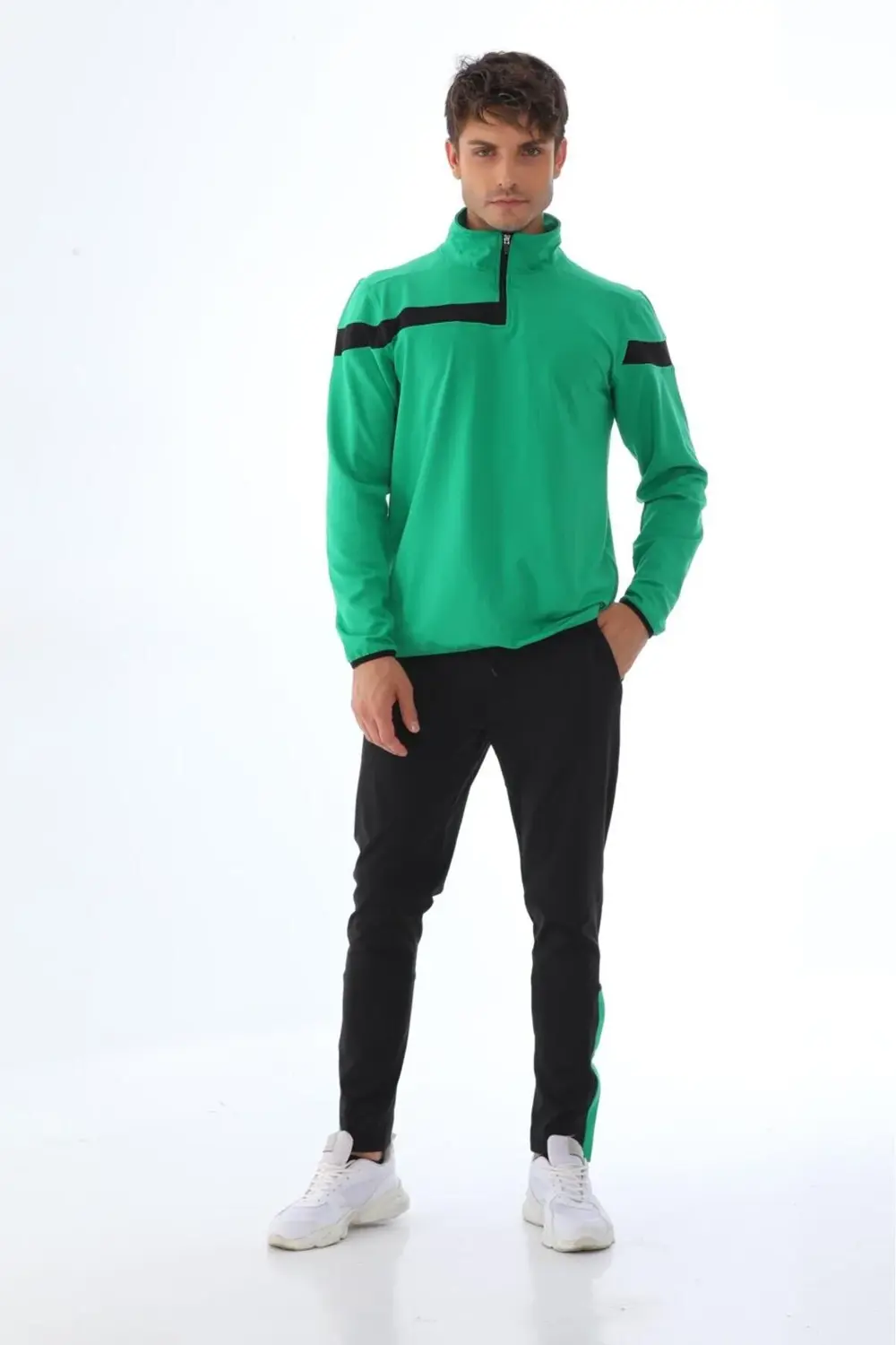 K0101 ATRENMAN EŞOFMAN TAKIMI Yeşil-Siyah