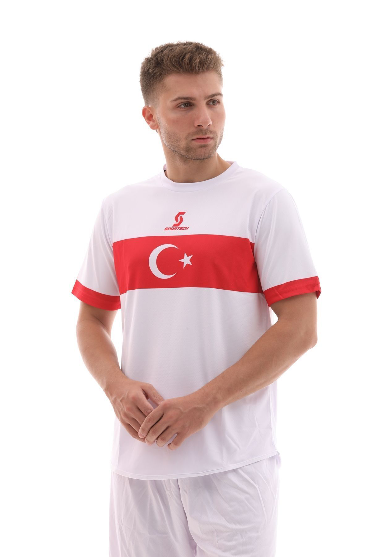 Sportech K0140 Türkiye Milli Takım Forması Tek Üst (Tek Kelime İsim Ve Num