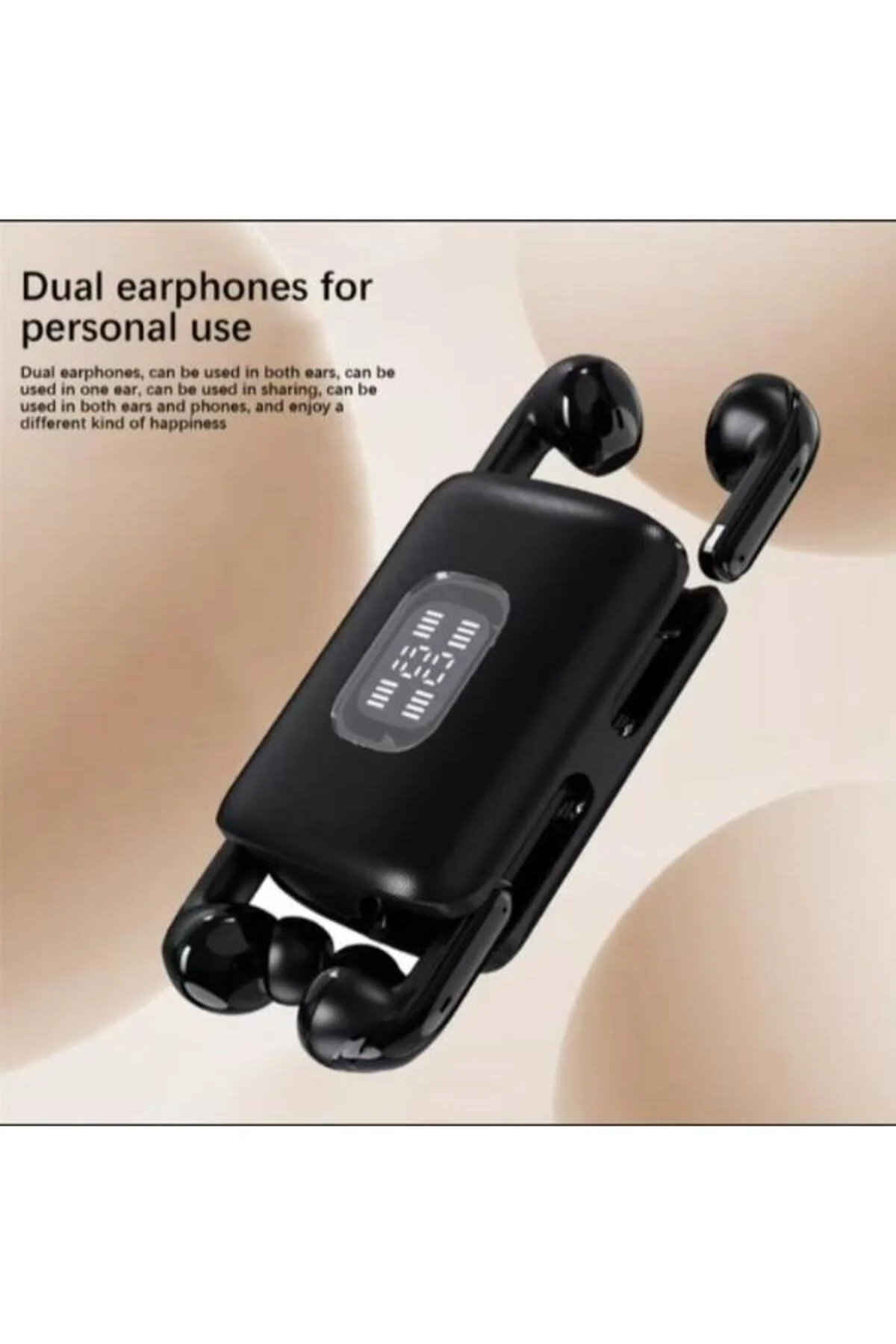 K02 Ultra Uzun Pil Ömrü Yüksek Kaliteli çifft Bluetooth oyuncu Kulaklığı Su Geçirmez Siyah