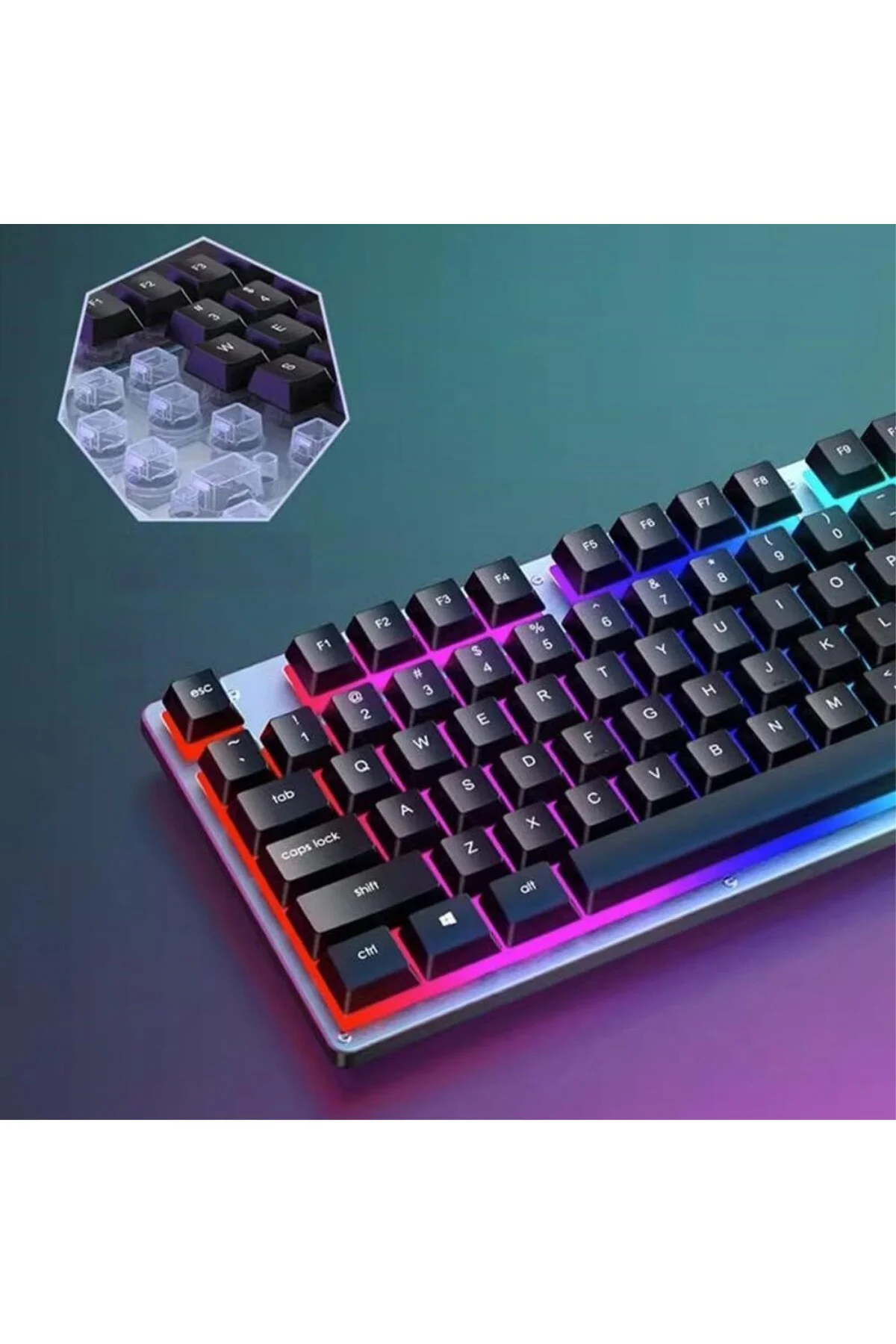 K100 Gaming Oyuncu Kablolu Klavye İngilizce