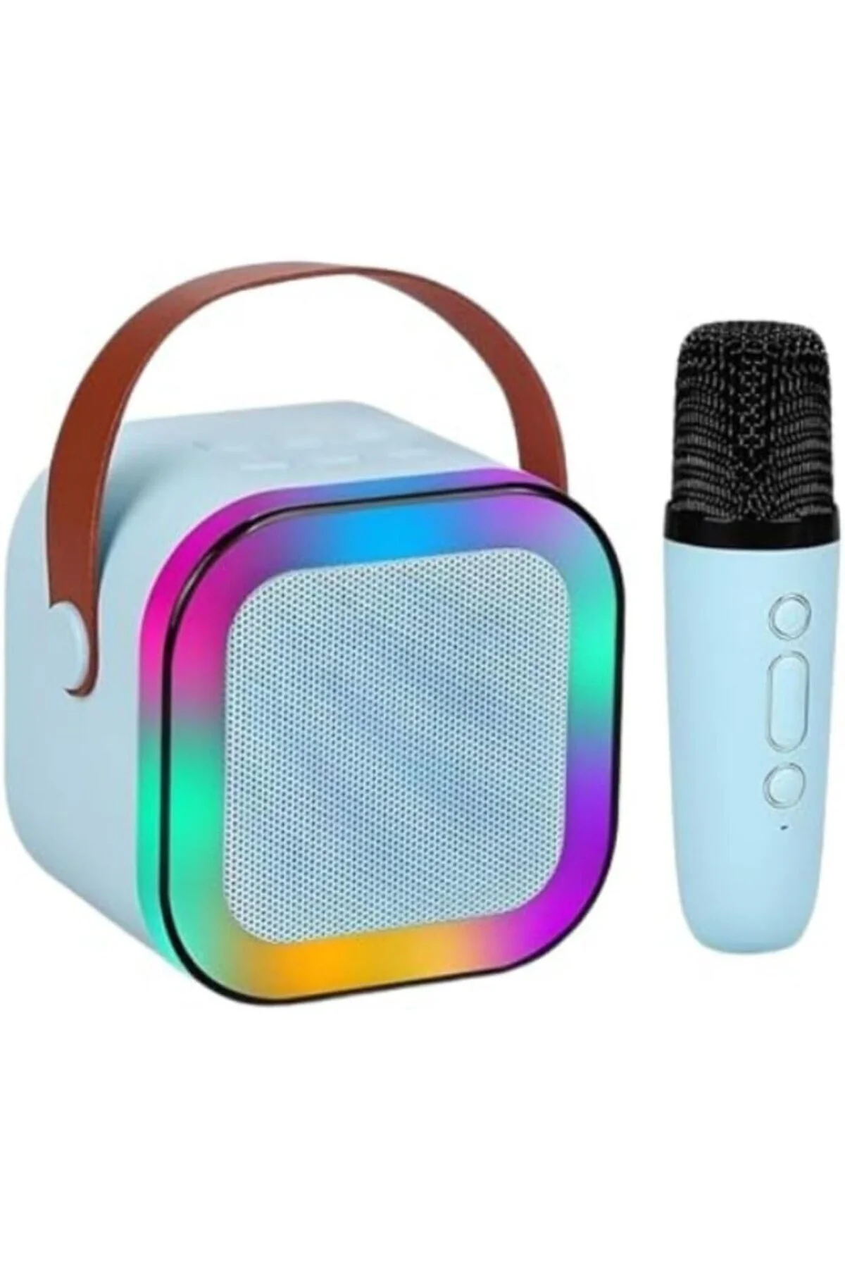 K12 Kablosuz Bluetooth Hoparlör Karaoke Mikrofon 5 Ses Efektli Rgb Hd Stereo Ses Usb/Sd/FM