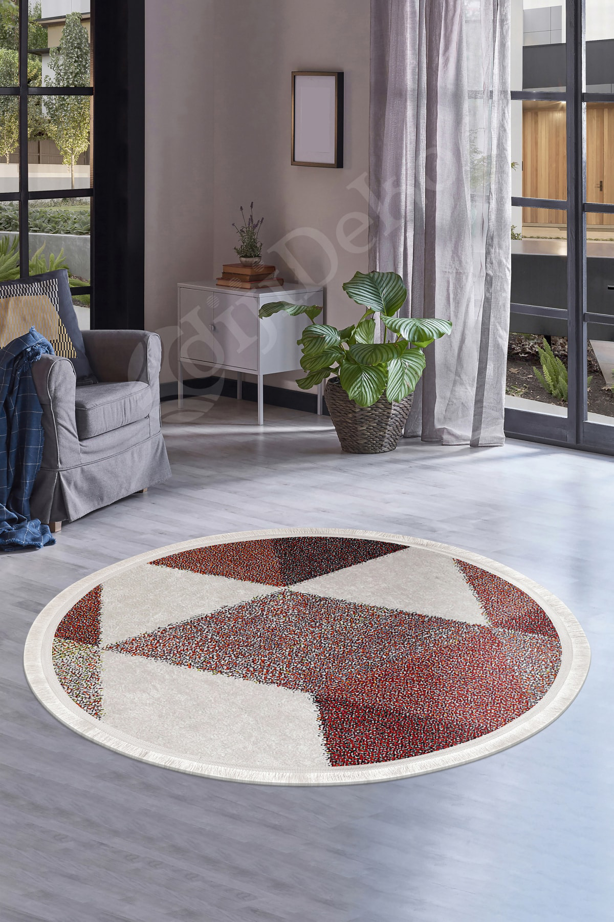 K1270 Multi Saçaklı Dijital Yuvarlak Halı Yıkanabilir Banyo Paspası 80x80 K1270 Multi Saçaklı Dijital Yuvarlak Halı Yıkanabilir Banyo Paspası 80x80