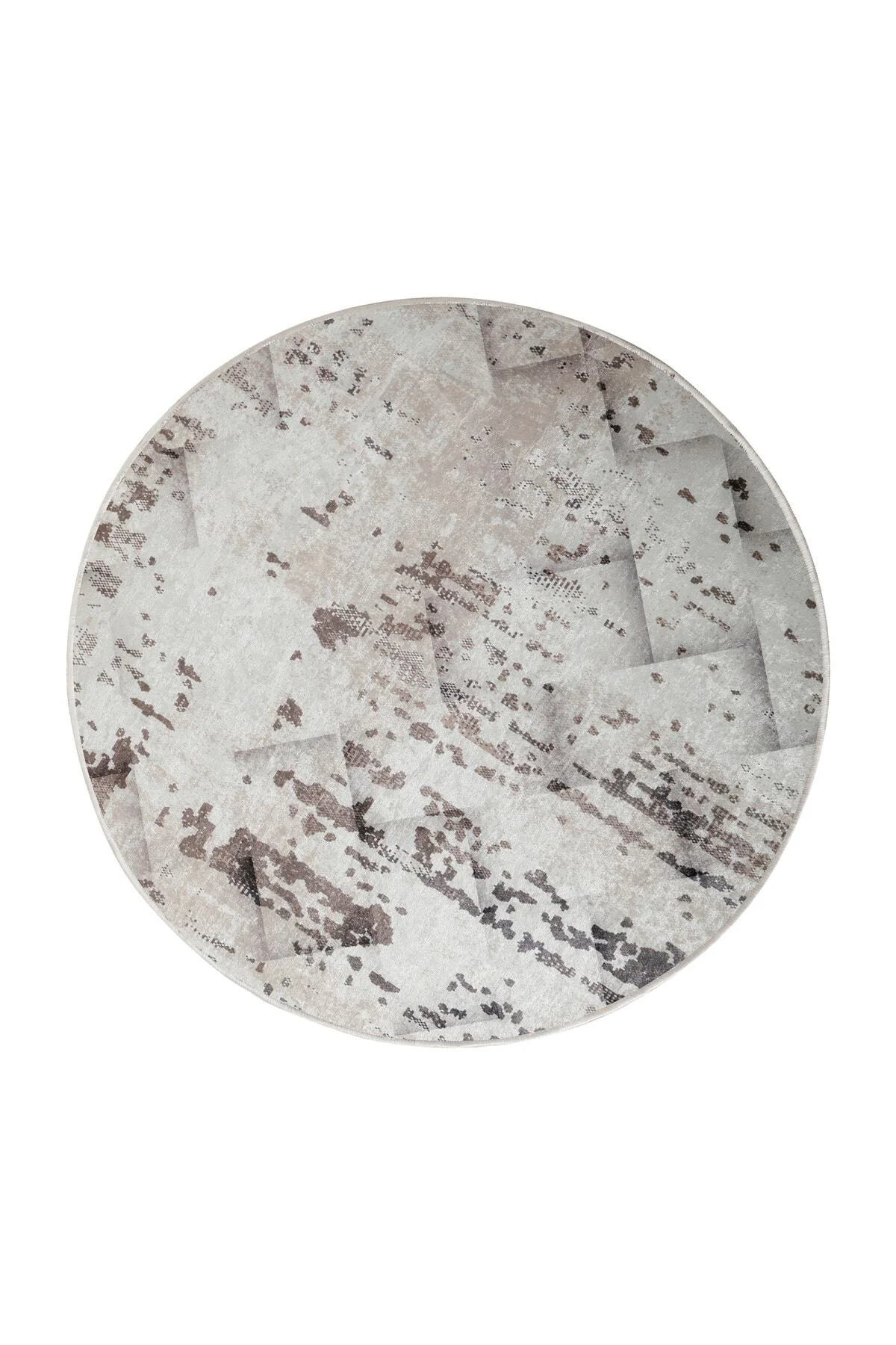 K1280 Bej Saçaksız Dijital Yuvarlak Halı Yıkanabilir Banyo Paspası 80x80 K1280 Bej Saçaksız Dijital Yuvarlak Halı Yıkanabilir Banyo Paspası 80x80