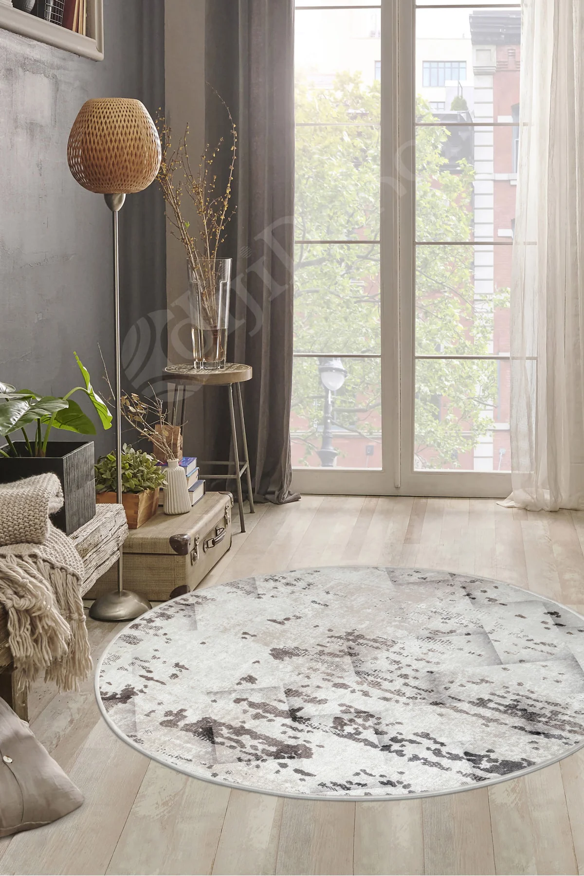K1280 Bej Saçaksız Dijital Yuvarlak Halı Yıkanabilir Banyo Paspası 80x80 K1280 Bej Saçaksız Dijital Yuvarlak Halı Yıkanabilir Banyo Paspası 80x80
