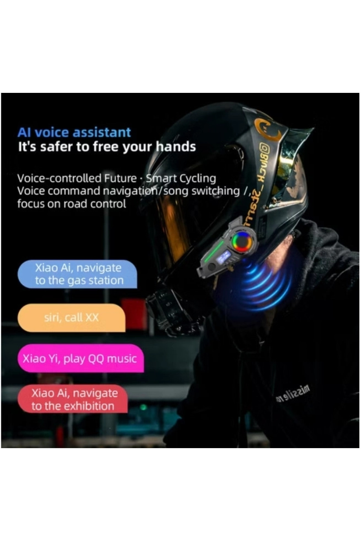 K19 Kameralı Motosiklet Kask Bluetooth Kulaklık Su Geçirmez Inter