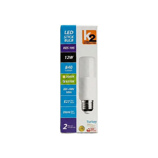 K2 E27 12W Stick Beyaz LED Ampul - Enerji Tasarruflu Aydınlatma Fiyatı, Yorumları ve Özellikleri
