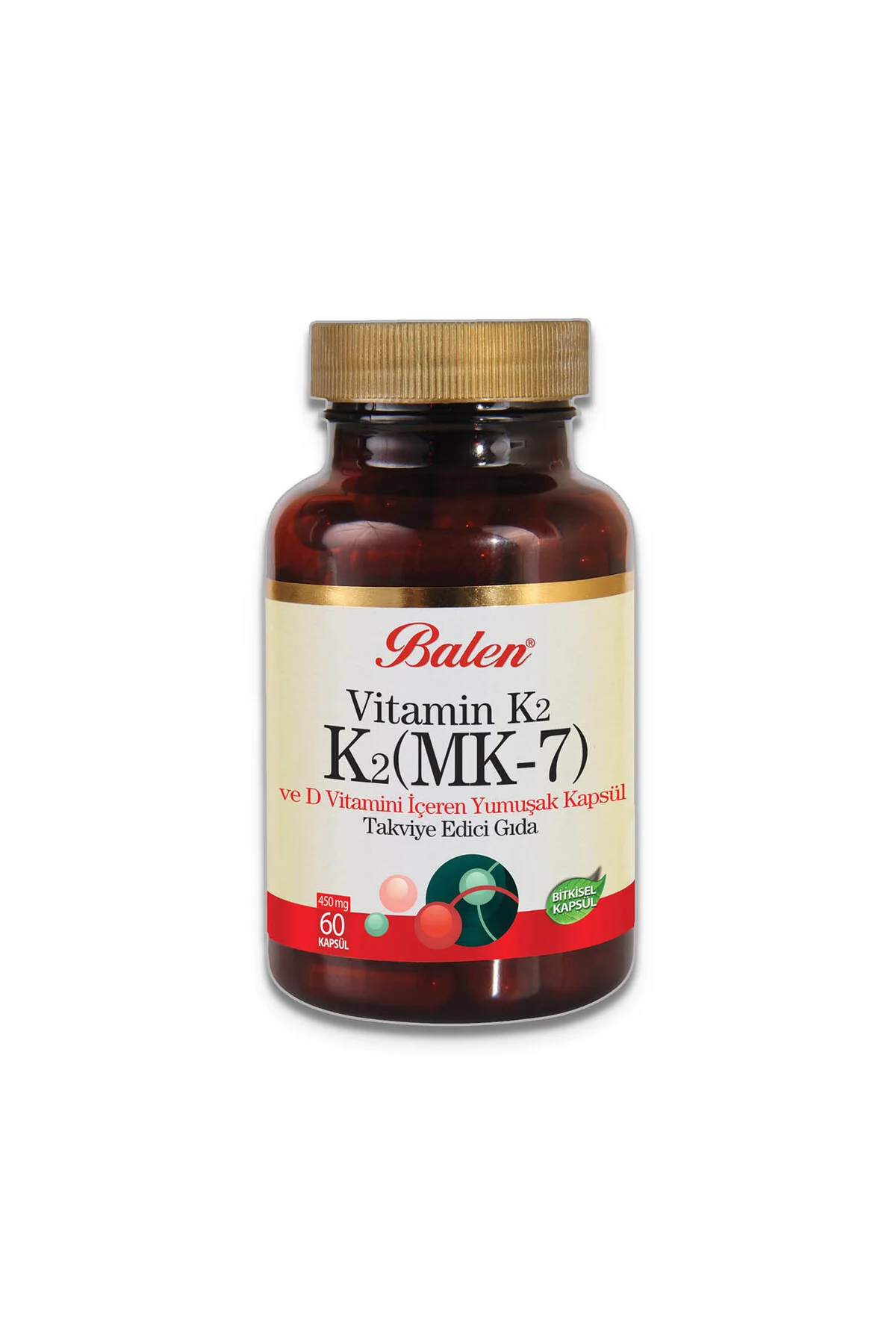 K2 Mk-7 Vitamin K2 Ve D Vitamini 450 Mg 60 Kapsül X 2 Adet