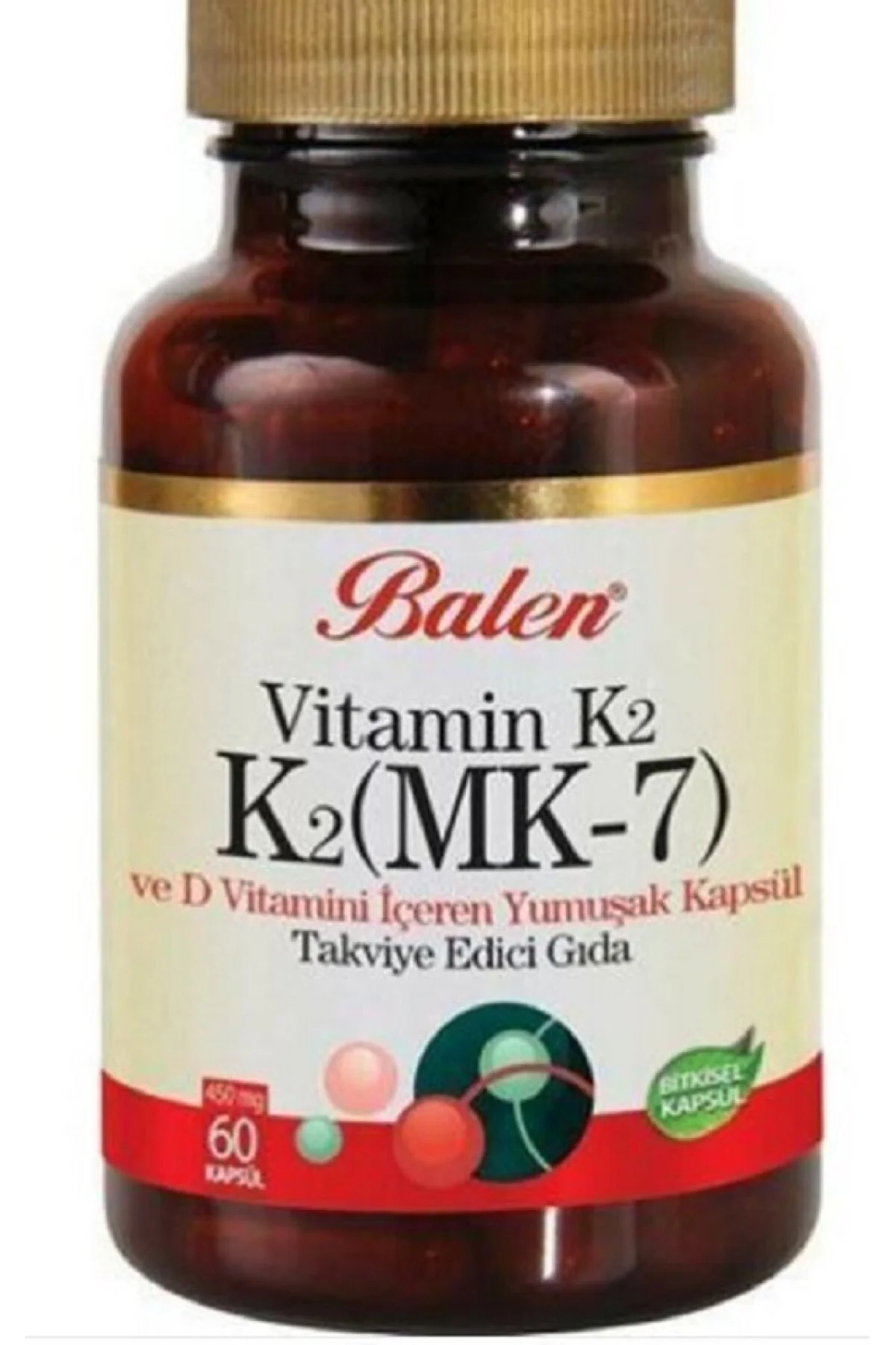 K2 Mk7 Vitamin K2 Ve D Vitamini 450 Mg 60 Kapsül