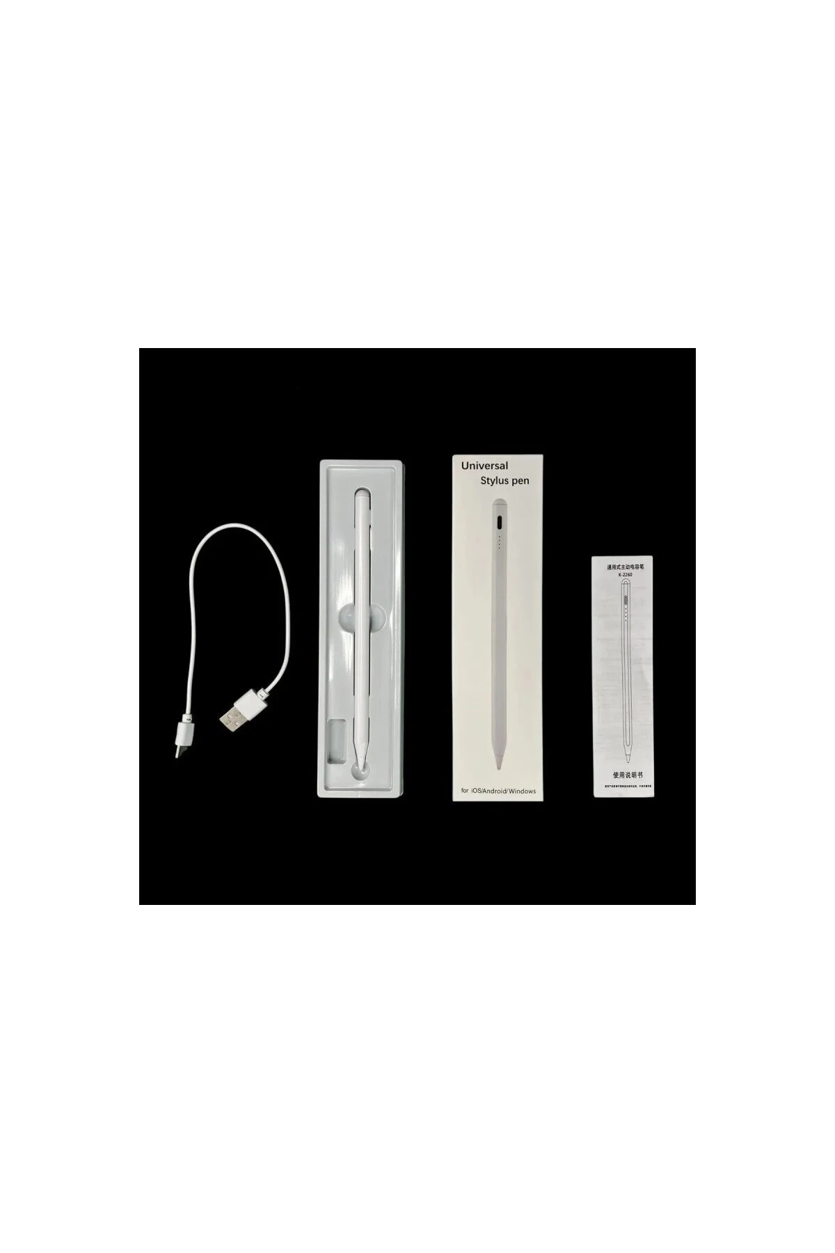 K2260 Ios Ve Android Uyumlu Universal Dokunmatik Stylus Kalem - Beyaz