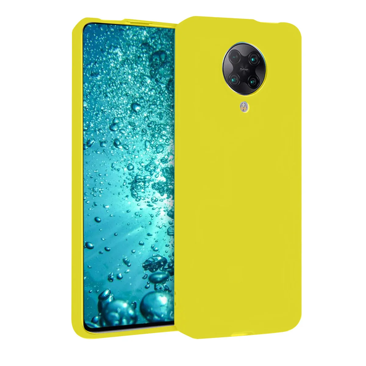 K30 Pro Nano İçi Kadife Silikon Kılıf - Sarı, Ekstra Koruma ve Şıklık