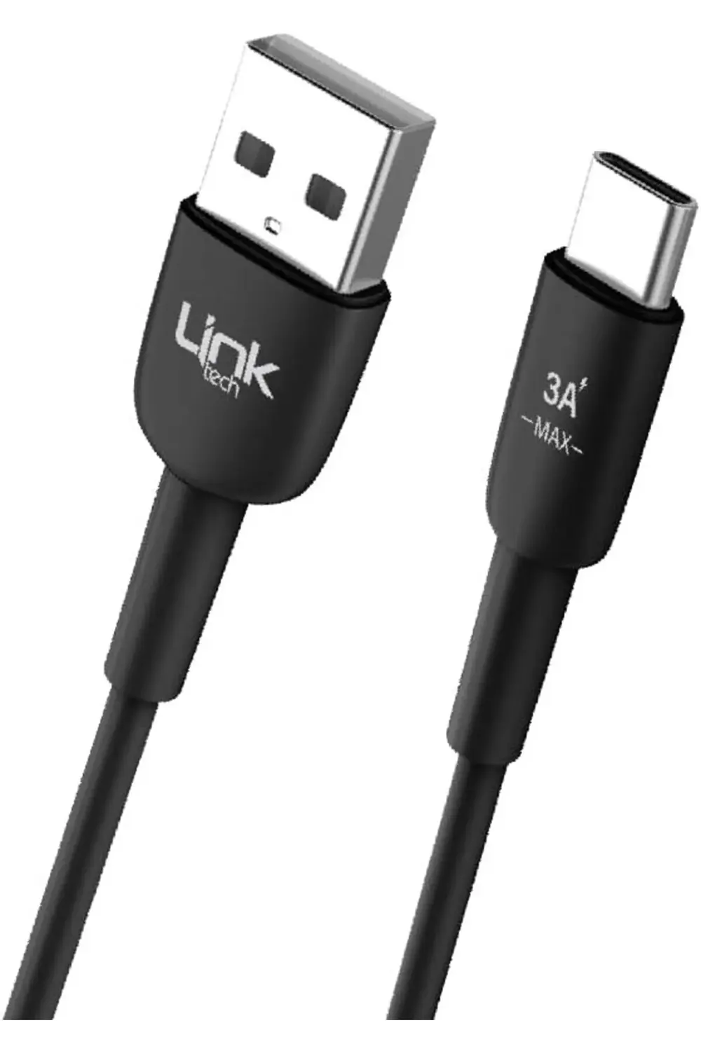 K602 Safe USB - Type-C 3A Data ve Şarj Kablosu 1mt Siyah 1181191