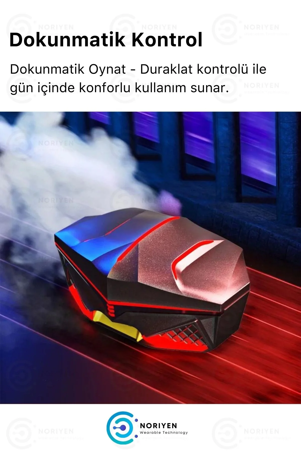 K98 Pro Oyuncu HD Ses Mikrofonlu Işıklı Metal Kasa iOS Android Uy