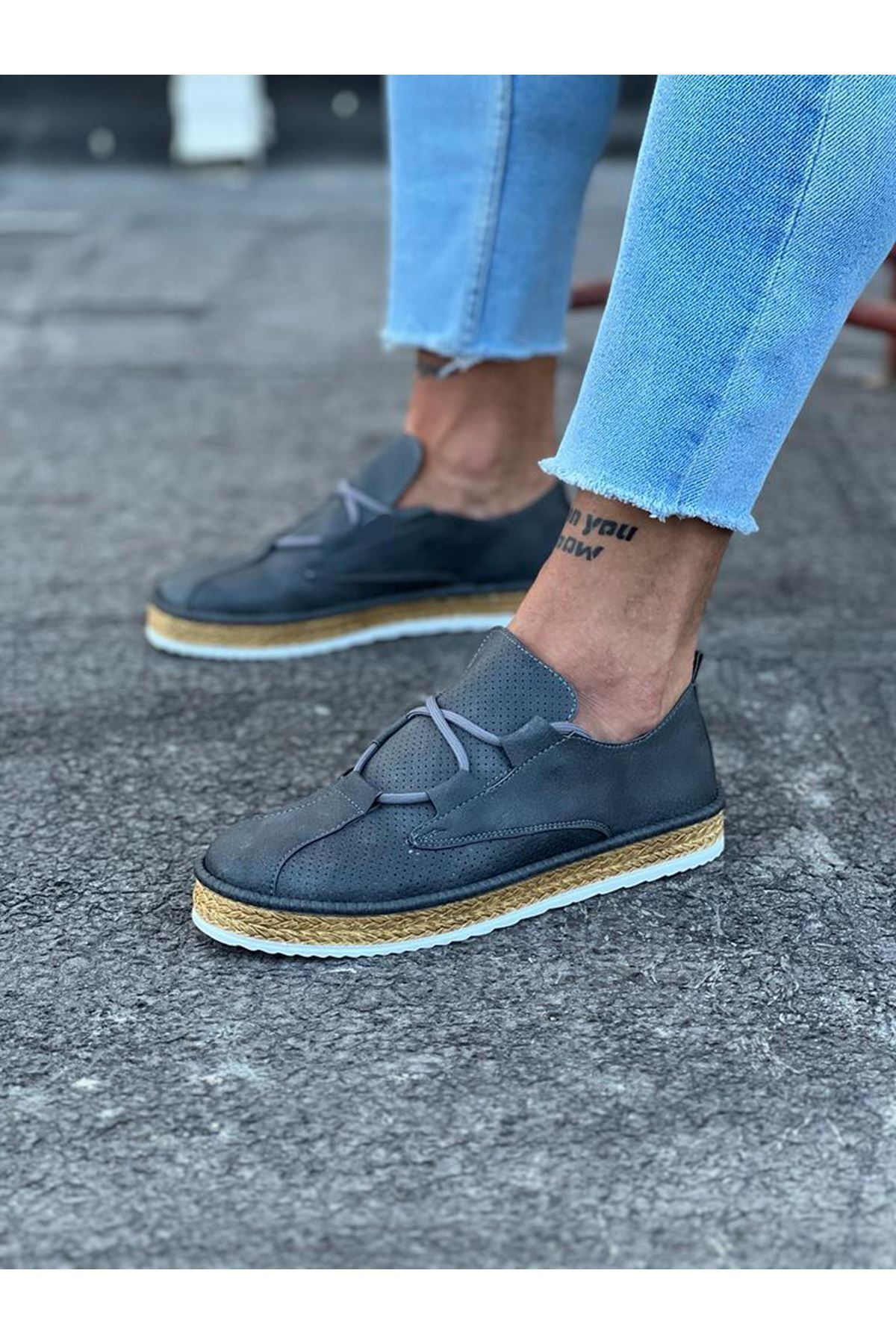 K&A Ka015 Gri Erkek Casual Ayakkabı