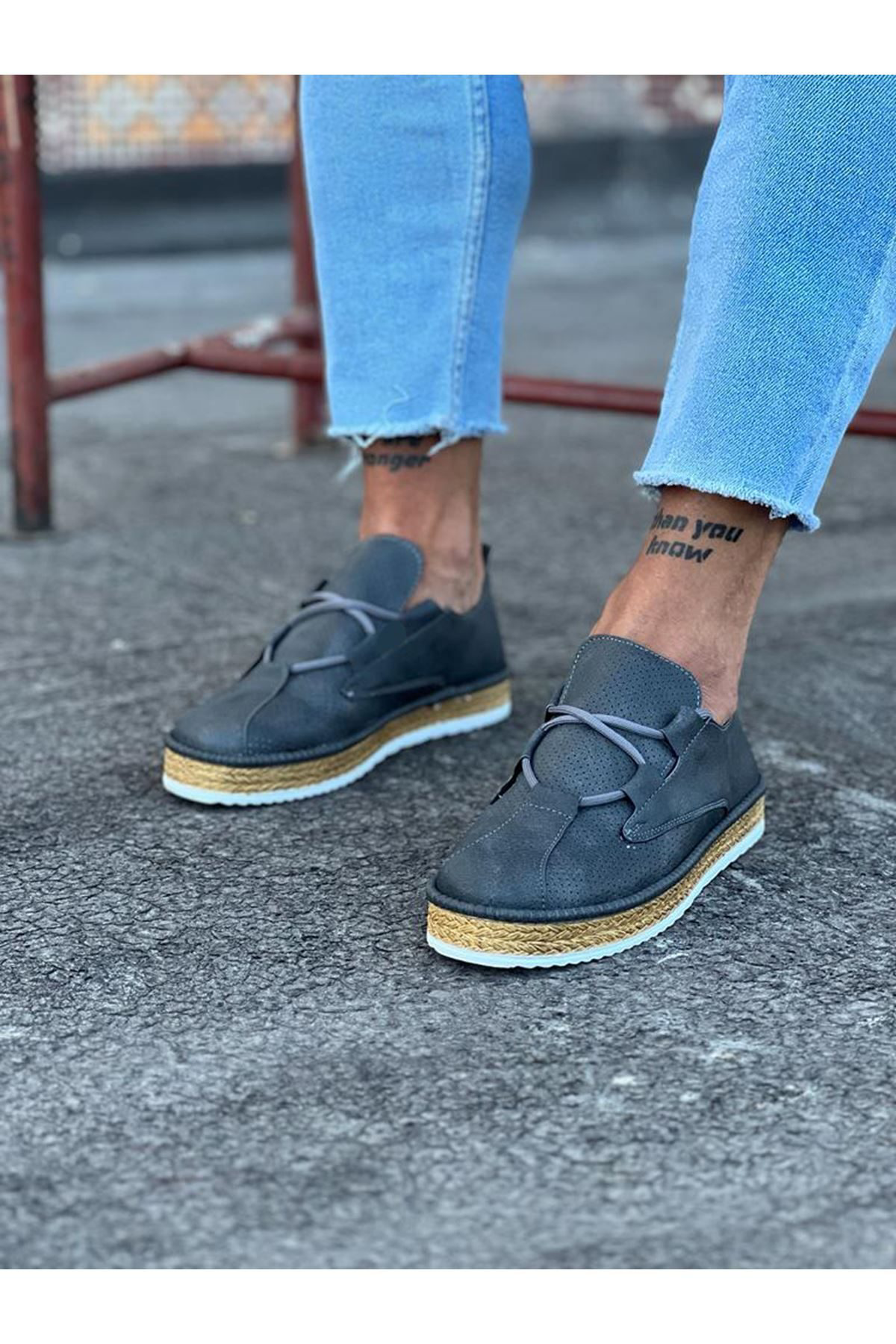 K&A Ka015 Gri Erkek Casual Ayakkabı