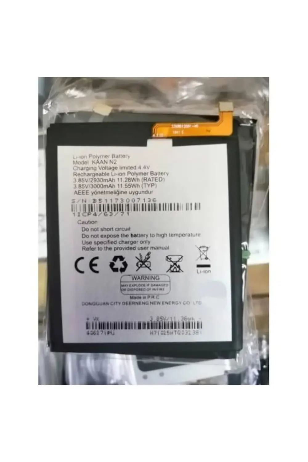 Kaan N2 Batarya Li-Polymer Pil 3000Mah