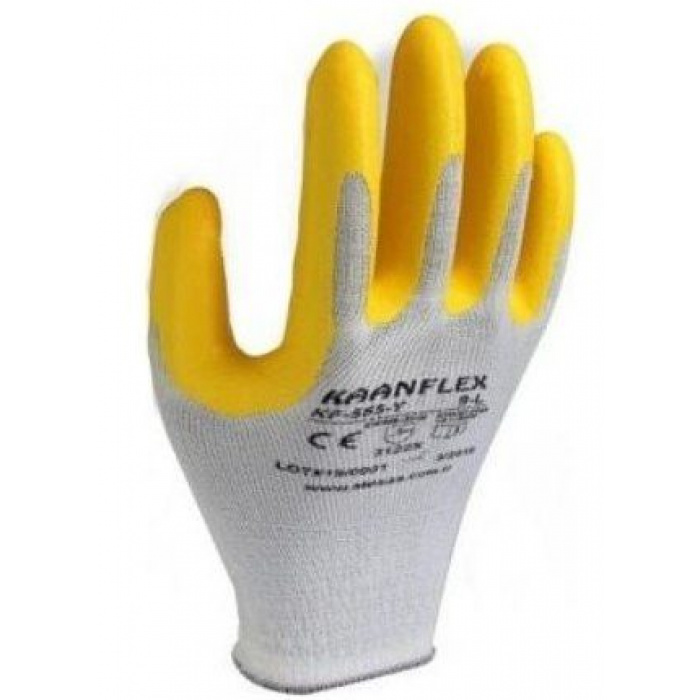 KAANFLEX KF-444-Y BEYAZ -SARI NİTRİL ELDİVEN NO:10 -(12 Çift) KAANFLEX KF-444-Y BEYAZ -SARI NİTRİL ELDİVEN NO:10 -(12 Çift)