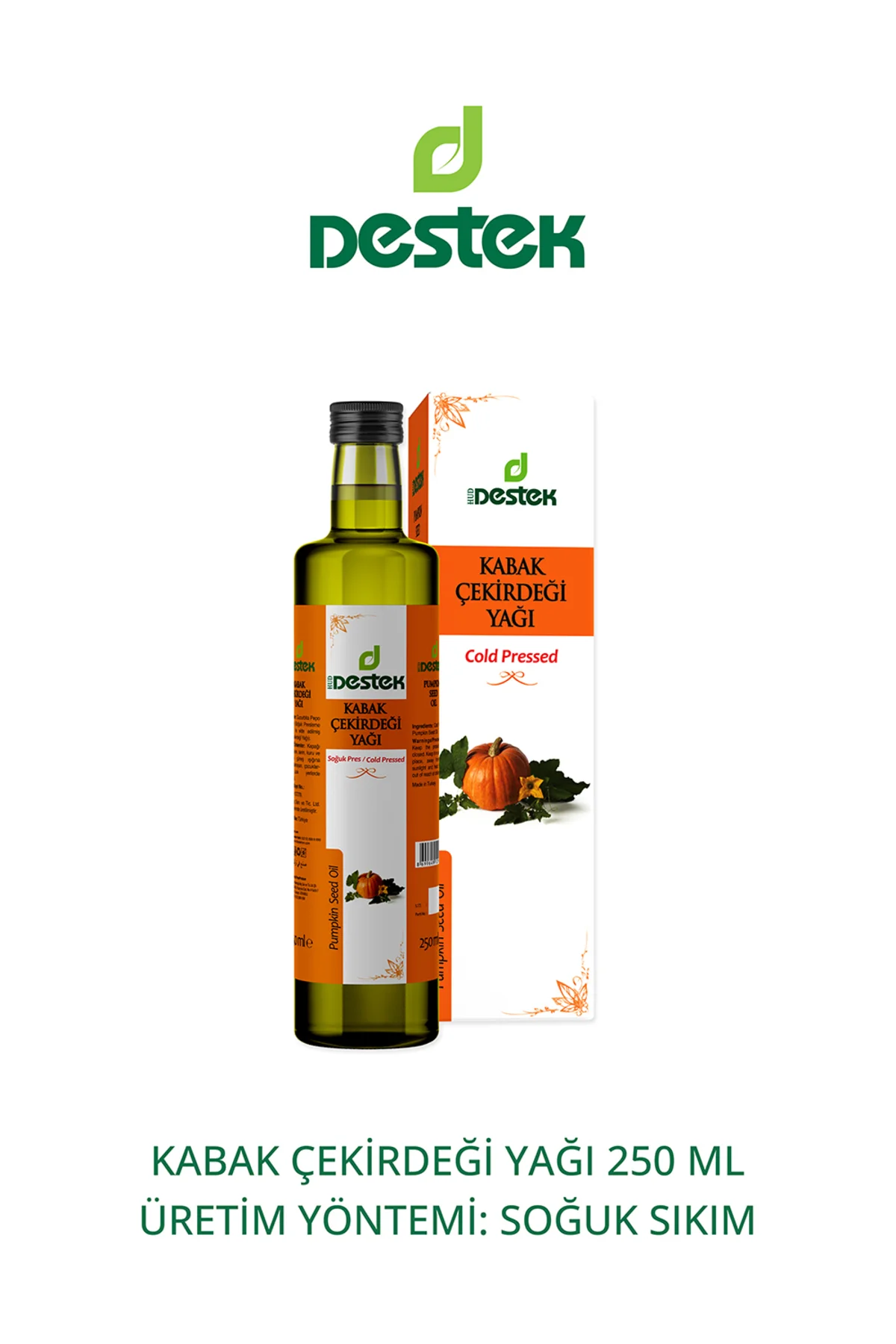 Kabak Çekirdeği Yağı Soğuk Pres 250 ml