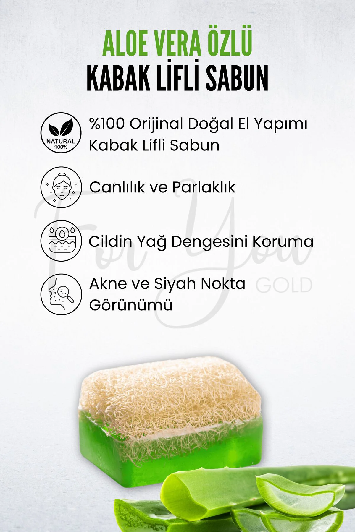 Kabak Lifli Aloe Vera Özlü El Yapımı Sabun