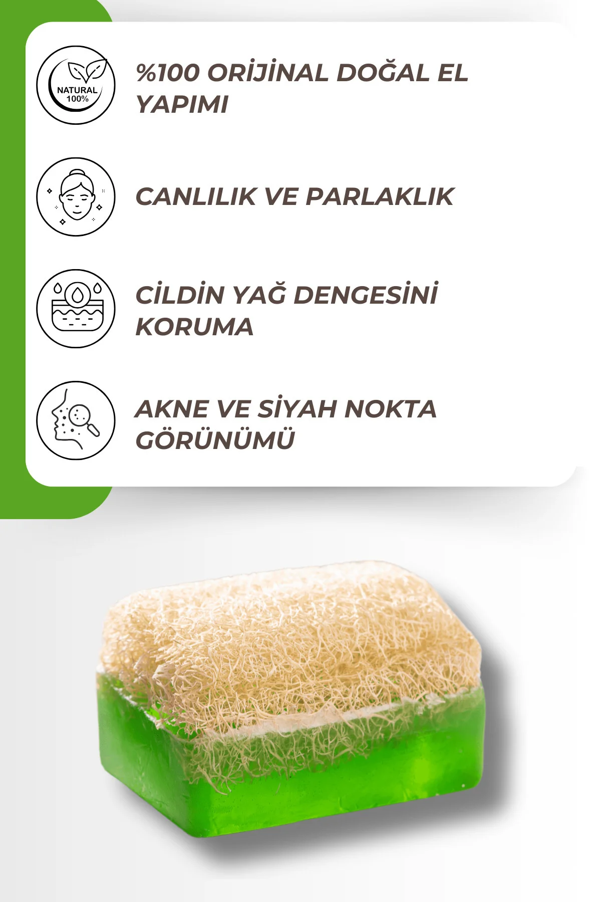 Kabak Lifli Aloe Vera Özlü El Yapımı Sabun